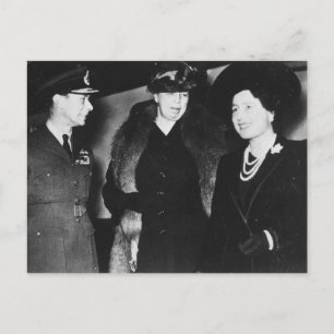 Carte Postale Eleanor Roosevelt Roi George VI Reine Elizabeth