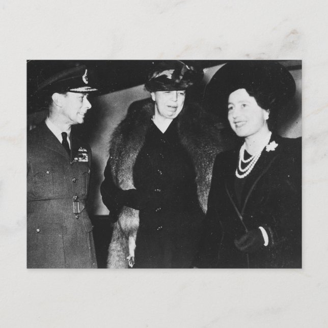 Carte Postale Eleanor Roosevelt Roi George VI Reine Elizabeth (Devant)