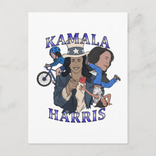 Carte Postale Élection dans le style rap bootleg de Kamala Harri