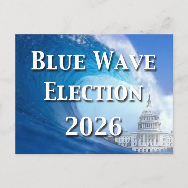 Carte Postale Élection de la vague bleue 2026 (Devant)