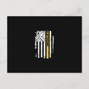 Carte Postale Electrician États-Unis Flag American Electrical Ve