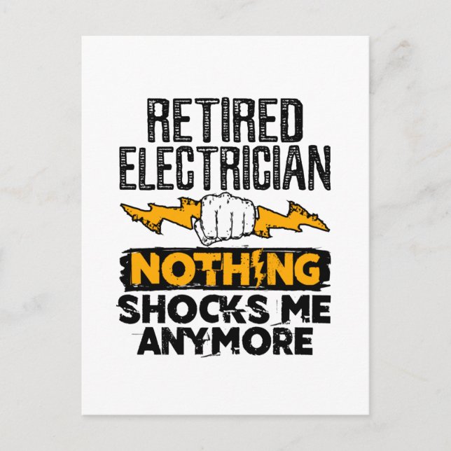Carte Postale Électricien À La Retraite Rien Ne Me Choque Plus (Devant)
