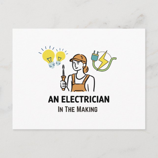Carte Postale Électricien dans la fabrication (Devant)