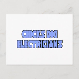 Carte Postale Électriciens Chicks Creg