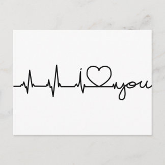 Carte Postale Électrocardiogramme Postal Je vous aime