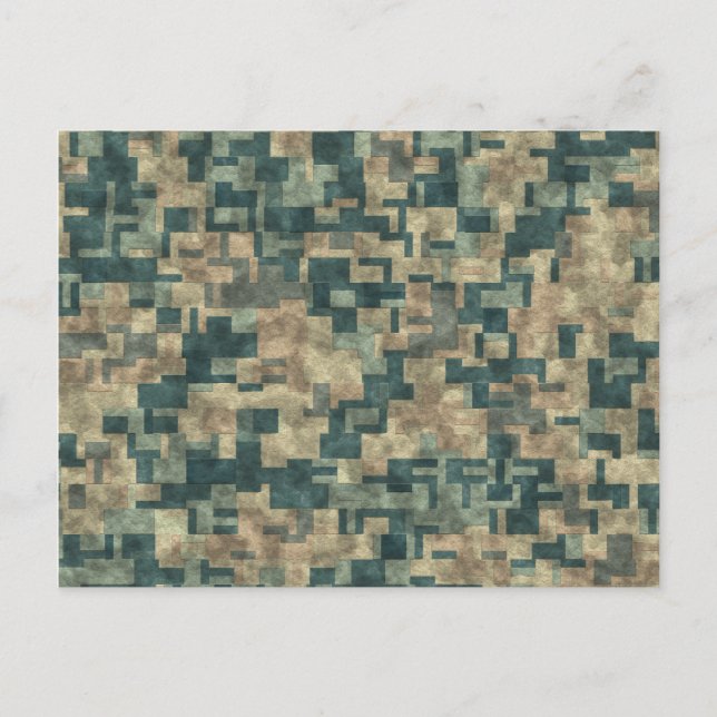 Carte Postale Élégance moderne et rustique : Art Abstrait de Pie (Devant)