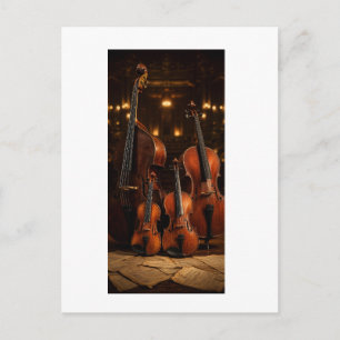Carte Postale Élégance orchestrale : La famille du violon sur sc