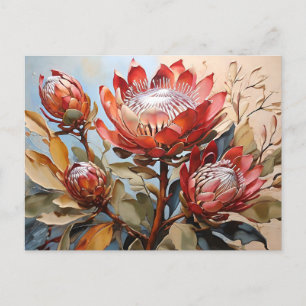 Carte Postale Elégant Art Protea Graceful Design Floral