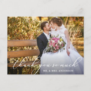 Carte Postale Elégant belle calligraphie Mariage photo