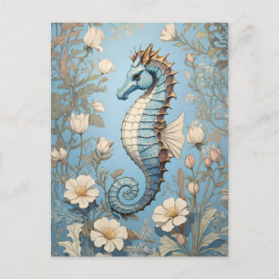 Carte Postale Élégant cheval de mer William Morris Inspiré