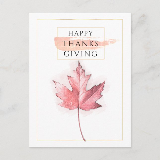 Carte Postale Elégant et tendance Thanksgiving (Devant)