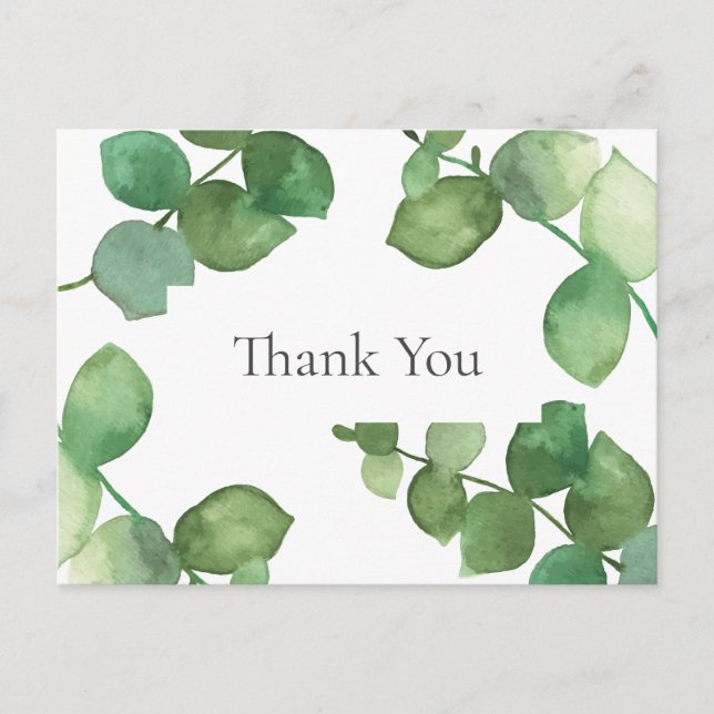Carte Postale Élégant Eucalyptus Feuille (Devant)