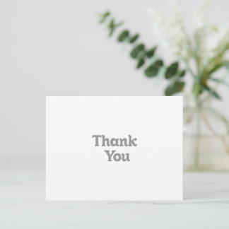 Carte Postale Elegant Formal Minimal Thank You