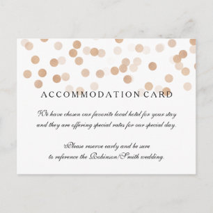 Carte Postale Élégant Hébergement Cuivre Foil Parties scintillan