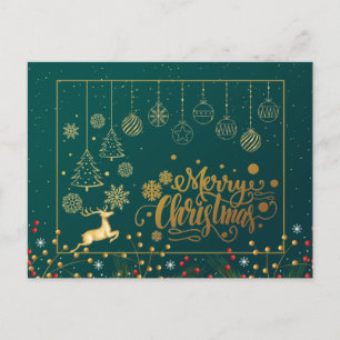 Carte Postale Elégant Joyeux Noël, Joyeux Fêtes