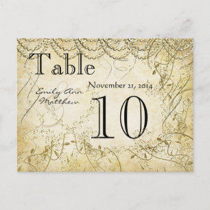 Carte Postale Élégant Mariage d'or