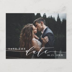 Carte Postale Élégant Mariage Photo de Mise en Garde