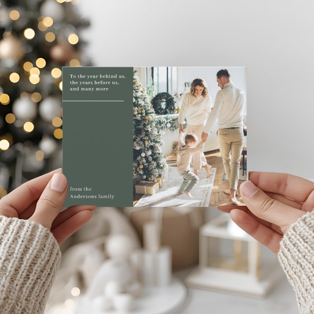 Carte Postale Elegant Minimal New Year Photo (Créateur téléchargé)