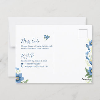 Carte Postale Élégant minimaliste Modèle Faire-part de mariage |