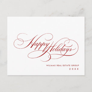 Carte Postale Élégant minimaliste Noël d'entreprise