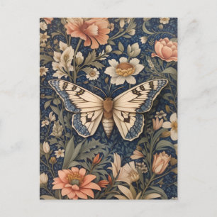 Carte Postale Elégant Moth Vintage William Morris inspiré