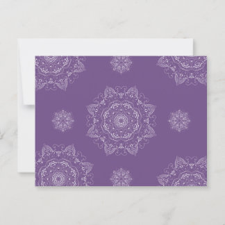 Carte Postale Élégant Motif de Mandala blanc sur Arrière - plan 