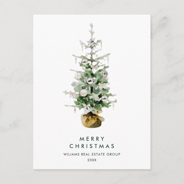 Carte Postale Elégant Pine Tree Noël Société Vacances (Devant)