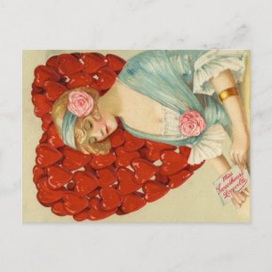 Carte Postale Élégant Rétro Romantique Saint-Valentin, John Wins