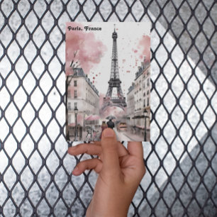 Carte Postale Elégant Rose Paris France Tour Eiffel romantique