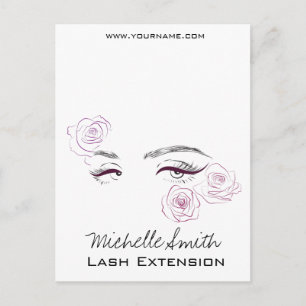 Carte Postale Elégant rose Roses Floral Aquarelle Beauté Salon