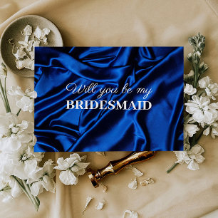 Carte Postale Elégant Royal Blue Serez-Vous Ma Femme D'Accueil