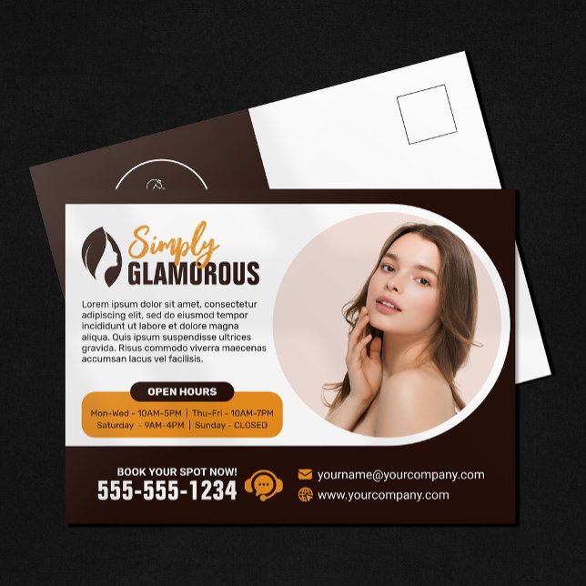 Carte Postale Élégant salon de beauté Spa de maquillage ongles e (Créateur téléchargé)