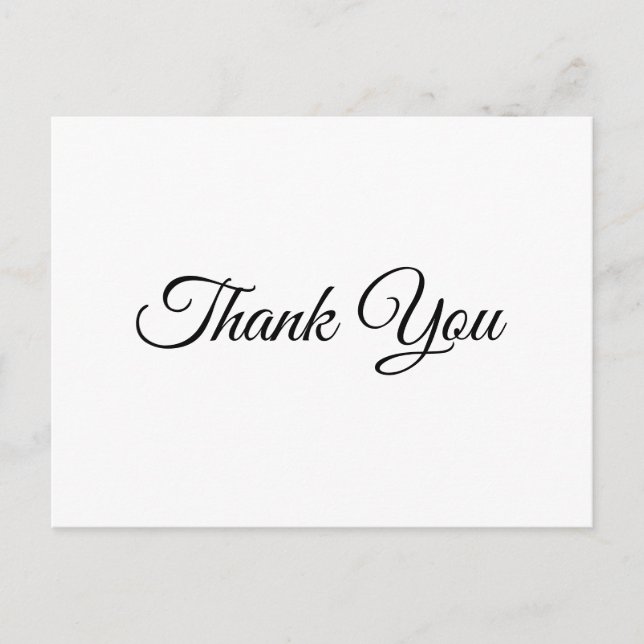 Carte Postale Élégant Script Merci pour votre 50e anniversaire (Devant)