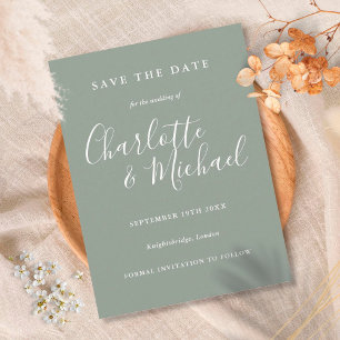 Carte Postale Elegant Signature Wedding Save the Date Card