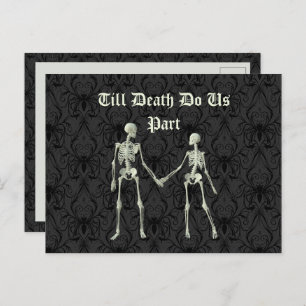 Carte Postale Elégant Skeletons Mariage Enregistrer la date