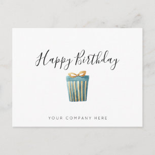 Carte Postale Elégante aquarelle d'affaires présente Anniversair