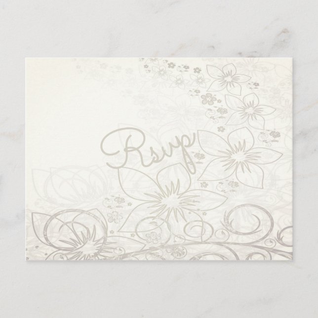 Carte Postale Elégante aquarelle Floral RSVP Faire-part de maria (Devant)