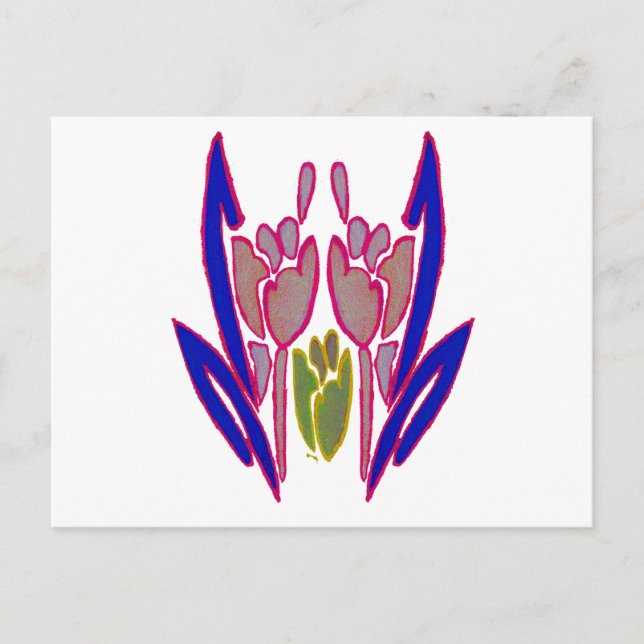 Carte Postale Elégante aquarelle Rose Imprimer (Devant)
