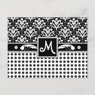 Carte Postale Elégante Business Woman's Art Déco Damask Chic