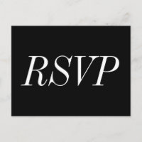 Carte postale élégante et luxueuse "RSVP"