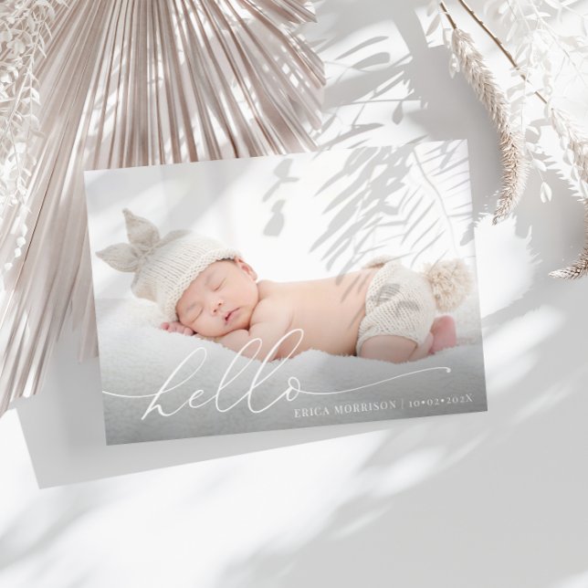 carte postale élégante faire-part de naissance de  (Créateur téléchargé)