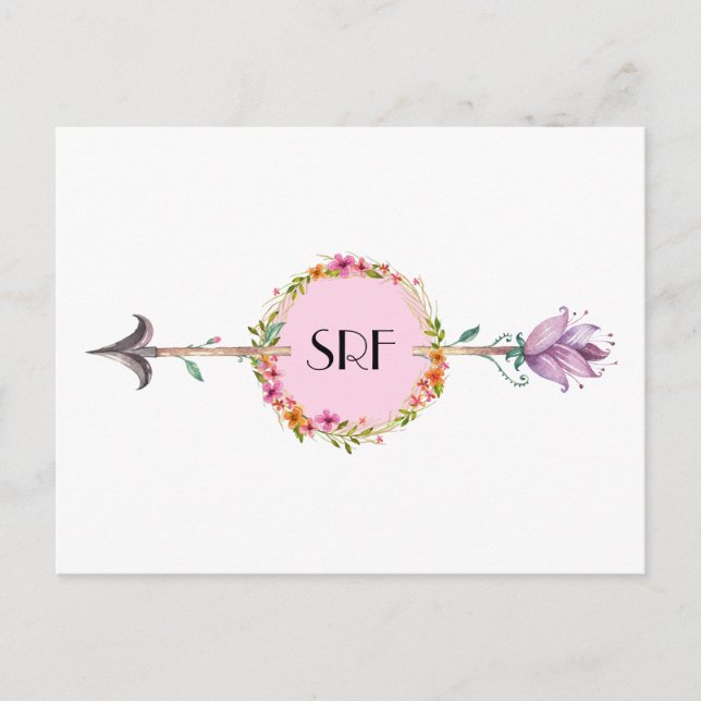 Carte postale élégante Flèche 3 (Devant)