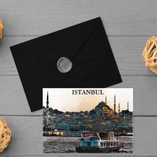 Carte Postale Elégante Istanbul Turquie Sainte-Sophie Architectu