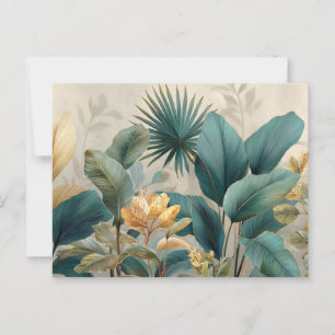 Carte Postale Elégante murale tropicale