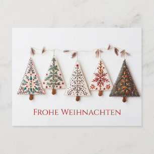 Carte Postale Elégante Nordic Sapins de Noël