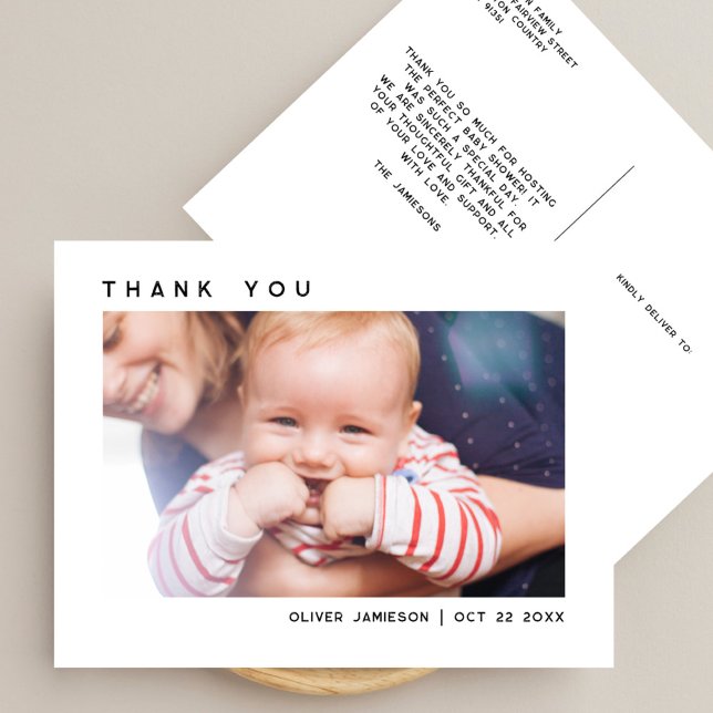 Carte Postale Élégante Simple Moderne Fête de Naissance Personna (Créateur téléchargé)