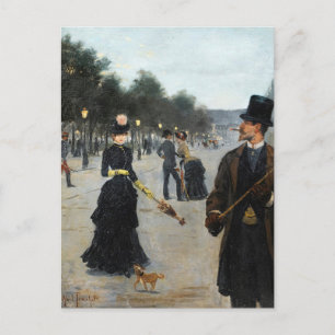 Carte Postale Élégants se promenant à Paris   Louis Abel-Truchet