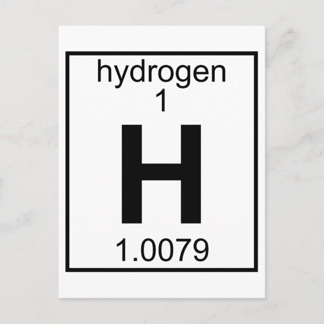 Carte Postale Élément 001 - Hydrogène (plein) (t) (Devant)