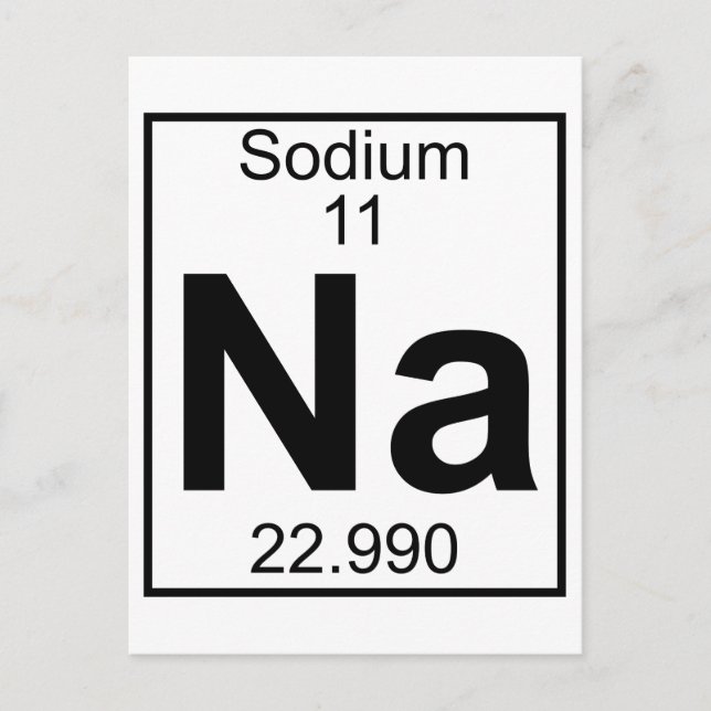 Carte Postale Élément 011 - Na - Sodium (complet) (Devant)