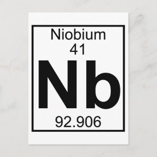 Carte Postale Élément 041 - Nb - Niobium (Complet)